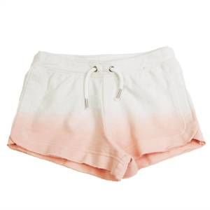 NEW PAPER FLOWER girls tween dip dyed raw edge short in pale pink